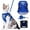 blue, variant on TETOU Cat Harness and Leash Set for Walking Adjustable Vest with Reflective Strap for Pet Kitten Puppy