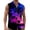 Z02 Purple, variant on Erwazi Men's Hawaii Printed Lapel Button Down Vest Sleeveless Collared Beach Casual Summer Top with Chest Pocket