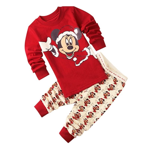 Bebé niño Mickey ropa Minnie pijamas para niño Spiderman pijamas de manga larga conjunto niños ropa de dormir otoño niñas Pyjama6T Gao Jinjia LED