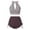 #52Purple, variant on Women Plus Size Two Piece Swimsuit Sets Twist Front Bikini Bathing Suit with Drawstring Ruched Bottom Black L