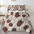 thumbnail image 1 of YST Western Cowhide Comforter Set, 7-Piece, Brown Fur Hair Bedding, King, 1 of 5