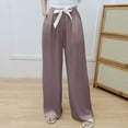 thumbnail image 2 of yillto Women's Lounge Pants Lightweight Comfy Pjs Pant Wide Leg High Waist Loose Trousers with Pockets, 2 of 3