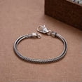 thumbnail image 5 of K-KED Real 925 Sterling Silver Necklace Men's 3.5mm Square Wheat Chain Link -24inch, 5 of 7