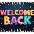 thumbnail image 4 of Welcome Back Banner with Rainbow and Pencils Colorful Backdrop for School Party Classroom Decoration Photography Props Festive Background Decor, 4 of 4