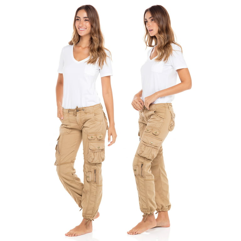 SKYLINEWEARS Women's Casual Cargo Pants Hiking Multi-Pockets