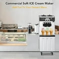 thumbnail image 2 of EastVita Commercial Ice Cream Machine, 4.7-5.8Gal/H Soft Serve Machine, 1200W Countertop Soft Serve Ice Cream Yogurt Machine with 7L Hoppers &1.8L Cylinders for Party Restaurant Snack Bar, 2 of 7