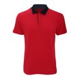 thumbnail image 1 of Anvil - Polo de manga corta liso para hombre/caballero Modelo Fashion Double (210 GSM) - Verano/ Vacaciones (Red/Azul marino), 1 of 1