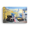 thumbnail image 3 of Startonight Canvas Wall Art Abstract - Retro Cars on the Old's Town Streets Painting - Artwork Print for Bedroom 24" x 36"&nbsp;, 3 of 6