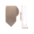thumbnail image 2 of INSPIRE CHIC Men's Pocket Square Set Solid Color Necktie Thick Pre-Tied Bow Ties Set Winter Party Brick Red, 2 of 6