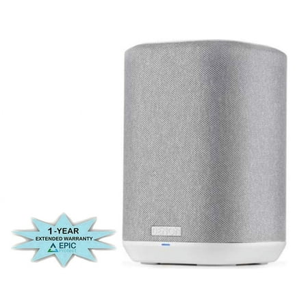 Denon Home 150 White Built In Heos Wireless Bluetooth Speaker with an Additional 1 Year Coverage by Epic Protect (2020)