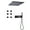 Matte Black, variant on Thermostatic LED Ceiling Mounted Shower System with SPA Body Jets, Super Large 19.67-inch Rainfall Shower Head with Display Valve Trim Kit