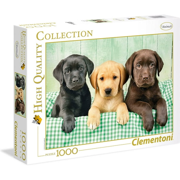 Rompecabezas Cachorros Labrador Clementoni High Quality Collection 1000 Piezas