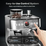 Espresso Machine 20 Bar, Professional Espresso Maker with Milk Frother Steam Wand, Compact Espresso Coffee Machine with 96oz Removable Water Tank for Cappuccino, Latte