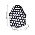 thumbnail image 2 of Uxcell Neoprene Lunch Tote Bag with Shoulder Strap, White Circle Pattern, 2 of 6
