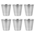 thumbnail image 1 of 6 Pcs Verres à Whisky en Acier Inoxydable Bar Boisson Verres à Shooter de Whisky Gobelets en Acier Inoxydable 70 ml, 1 of 9