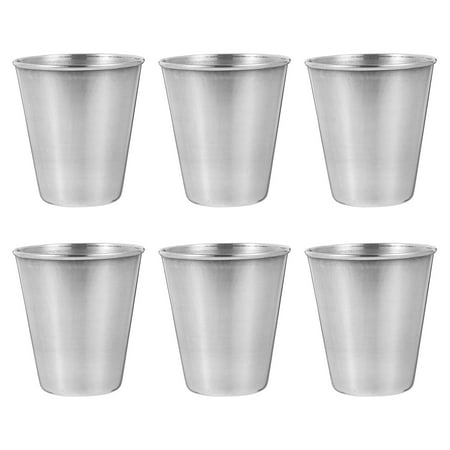 

6Pcs Stainless Steel Whiskey Cups Bar Drink Whiskey Shot Glasses Stainless Steel Cups 70ml