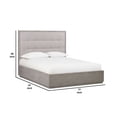 thumbnail image 4 of Upholstered Solid Wood Platform California King Bed with Storage Gray, 4 of 5