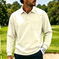 thumbnail image 5 of LWavelet Men's Long Sleeve Polo Shirts with Chest Pocket Relaxed Fit Breathable Business Casual Golf Shirts for Men, 5 of 7