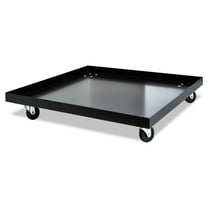 Alera ALESCCART 320 lbs. Capacity 22.44 in. x 22.44 in. x 3.93 in. Metal Stacking Chair Dolly - Black