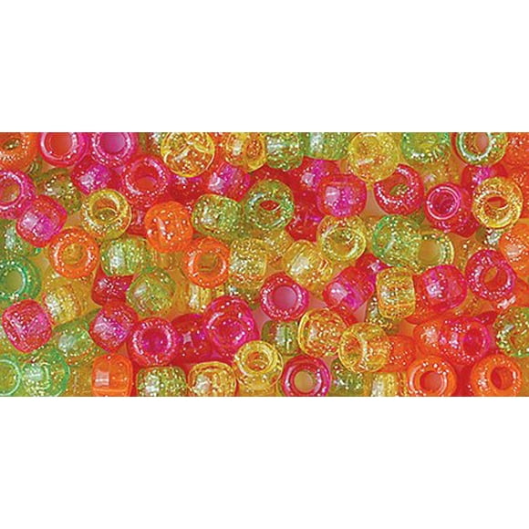 Beadery 151604 Perles de Poney 6x9mm 415-Pkg-Chaude Étincelle Multi