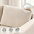 thumbnail image 3 of ZAFLY  L-Shaped Couch, Sectional Sofa with Linen Fabric, Corner Couches and Sofas for Living Room - Beige, 3 of 8