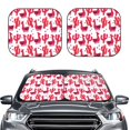 thumbnail image 2 of Windshield Sun Shade, Exotic Cute Alpaca Cactus Red Foldable Car Sun Shade Windshield For Front, 2 Pieces, 2 of 4