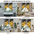 thumbnail image 3 of Yellow Sunflower Swag Valances for Windows 2 Pack, Kitchen Window Curtains 36 Inch Length, Black White Plaid Watercolor Floral Privacy Swag Curtains for Living Room/Bathroom with Rod Pocket 36"x36", 3 of 8