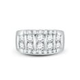 thumbnail image 2 of FB Jewels 14kt White Gold Mens Round Diamond Wedding Channel Set Band Ring 2 Cttw Size 9.5, 2 of 4