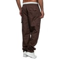 thumbnail image 4 of Seyurigaoka Men Casual Straight Pants Middle Waist Loose Pockets Casual Fall Trousers, 4 of 8