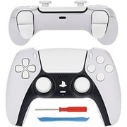 Z&Hveez Replacement Buttons Kit for PS5 Controller, D-pad & Action Buttons & L1 R1 L2 R2 Triggers & Faceplate Cover, Full Set Buttons with Repair Tools For DualSense Controller (White)