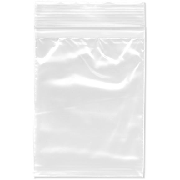 Plymor 3" x 4" (Pack of 200), 2 Mil with Pouch Zipper Reclosable Plastic Bags