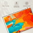 thumbnail image 6 of Elephant Stock Orange And Blue Abstract Wall Art - Horizontal Canvas Wall Art - Living Room Wall Decor - Abstract Canvas - Orange And Turquoise Decor - 30" x 20", 6 of 8