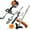 Orange, variant on Clearance! 33cc 2-Stroke 4 in 1 Professional Gas-Powered Brush Cutter | Gardening Tools | Lawn Mowers, Tree Trimmer, Lawn Car, Weed Eater, Gas Hedge Trimmer