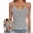 Gray, variant on Womens Soft Tank Tops with Built in Bra Cami Women Cute Lace Shirts Summer Adjustable Spaghetti Straps Camisole Women Ribbed Breathable Cami Tanks Beach Travel Outfits, Black L