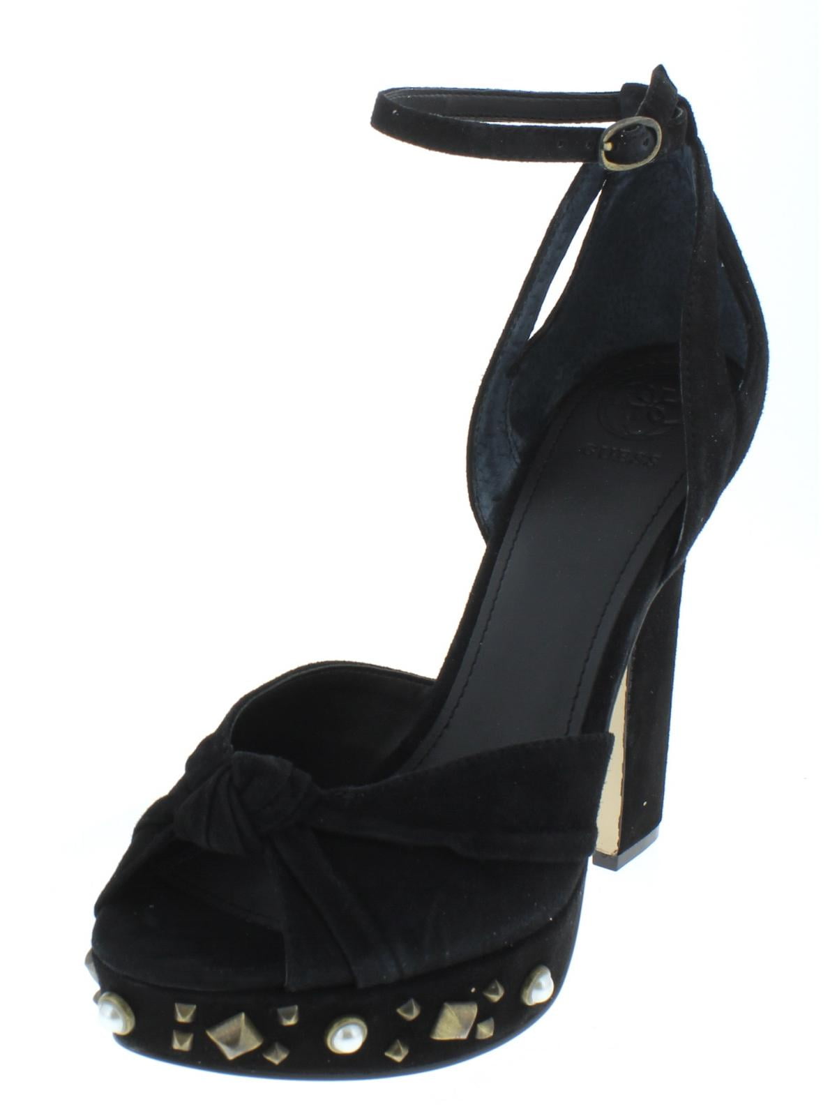 guess black platform heels