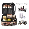 thumbnail image 5 of Makeup Train Case with Adjustable Dividers,Cosmetic Bag Portable Portability Bag Case Gifts Highly Detailed Floral, 5 of 8