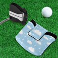 thumbnail image 5 of Haosy White Raindrops and Clouds Golf Mallet Putter Cover Strong Magnetic Leather Golf Club Headcover Closure, 5 of 7