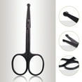 thumbnail image 3 of Eyelash Grooming Scissors, Eyebrow Comb, Small Size Black Stainless Steel Face Hair For Trimming Eyebrow Eyelash Lip Hair, 3 of 5