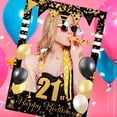 thumbnail image 4 of Black Gold Glitter 30th 40th 50th Birthday Party Photo Booth Props Photo Frame 18 21 30 40 50 Years Old Birthday Party Supplies (50 years Old), 4 of 6