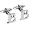 thumbnail image 1 of BodyJ4You 2PC Cufflinks Personalized Initials Letter B Men's Button Shirt Business Gift, 1 of 6