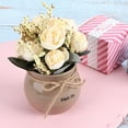 thumbnail image 1 of Flores artificiales en maceta Jadeshay de seda color Blanco, 1 of 8