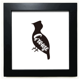 thumbnail image 1 of Blanco y negro animal Grouse Mesa de pared con marco cuadrado negro, 1 of 4