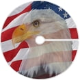 thumbnail image 1 of FMSHPON Independence Dayr Mighty EagleAmerican Flag Xmas Christmas Tree Skirt Stand Mat for Holiday Party Decoration Indoor Outdoor 36 inches, 1 of 6
