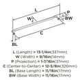 thumbnail image 5 of Amerock Coble 12-5/8 inch (320mm) Center-to-Center Polished Nickel Cabinet Pull, 5 of 6