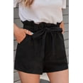 thumbnail image 2 of ABPHQTO Shorts de mujer de punto en mezcla de algodón negro con bolsillos, 2 of 5