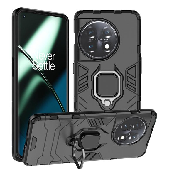 SOATUTO For OnePlus 11 / OnePlus ACE 2V Phone Case , OnePlus Nord 3 / OnePlus Nord N30 Phone Case , OnePlus CE3 Lite Phone Case Shockproof Rugged Kickstand Armor Case Built in Ring - OnePlus 11,Black