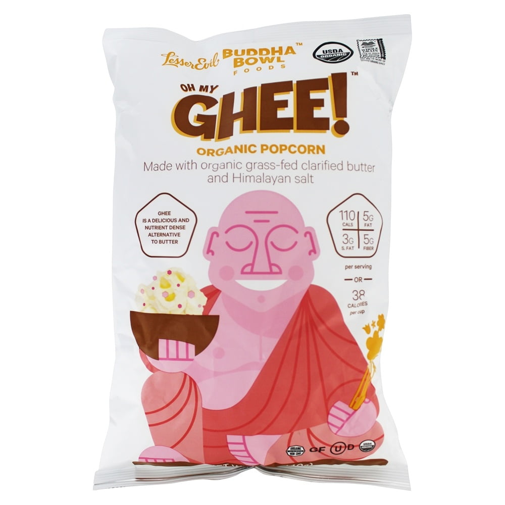 Lesser Evil Buddha Bowl Organic Popcorn Oh My Ghee 5 oz. Walmart