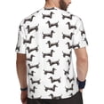 thumbnail image 2 of Wukai Dachshund Dog Puppy Print Men's Short-Sleeved Mesh T-Shirt,Quick-Dry Short Sleeve Workout T-Shirt-4X-Large, 2 of 8