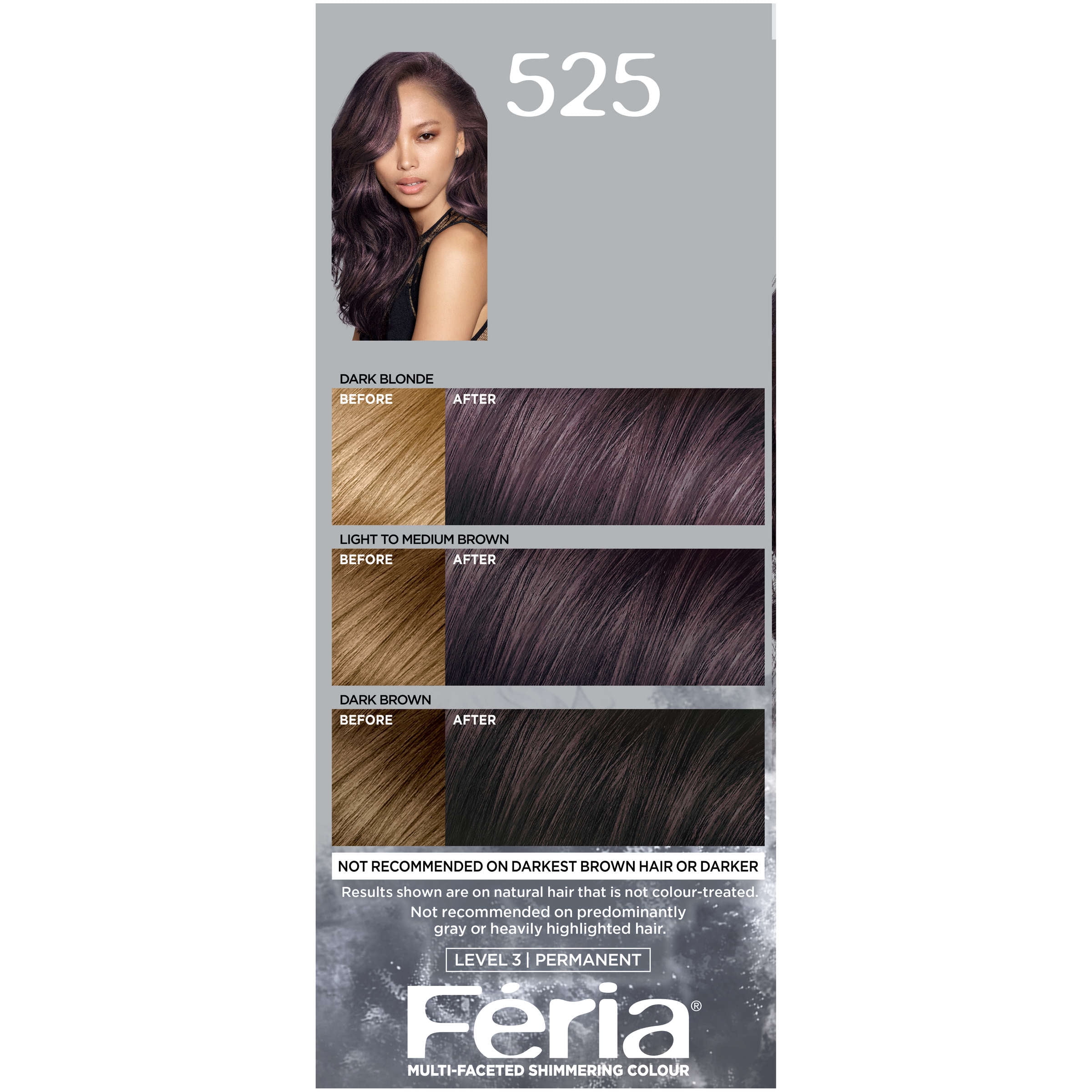 L Oreal Paris Feria Permanent Hair Color 525 Purple Smoke