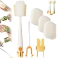 thumbnail image 1 of Multi-Functional Cup Brush + Replacement Head,5 in 1 Bottle Cleaning Brush Set 5 in 1 Bottle Cleaner Brush 2026 Portable Bottle and Cup Lid Cleaner for Cleaning Cup Mouth Lid Bottom, 1 of 8